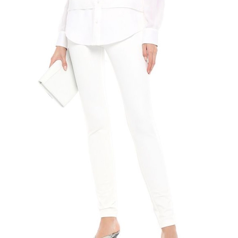 Joseph white stretch gabardine leggings mid-rise size US 8-10